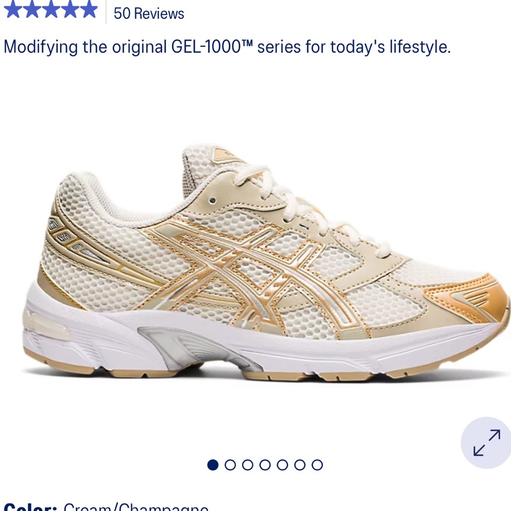 ASICS gel-1130 Sneakers in Cream/Champagne